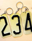 NJ License Plate Key Chain - Number - Home & Lifestyle