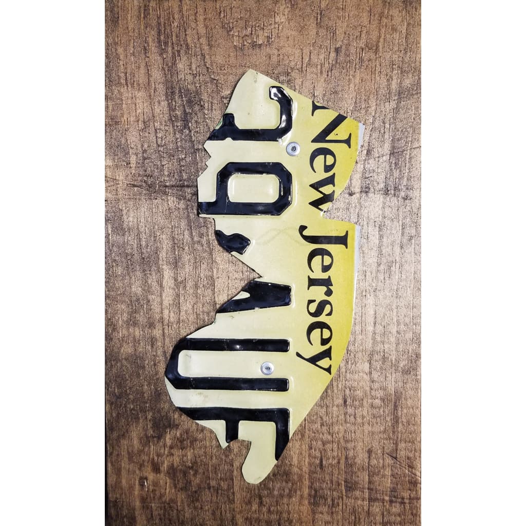 NJ License Plate Wall Hanging - Stained - Home &amp; Lifestyle