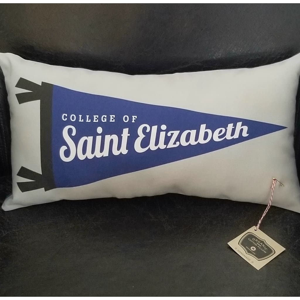 Pennant Pillow - College of St. Elizabeth - Home &amp; Lifestyle