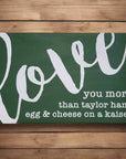Pork Roll or Taylor Ham? 10 x 6 sign - Green / Taylor Ham - Home & Lifestyle