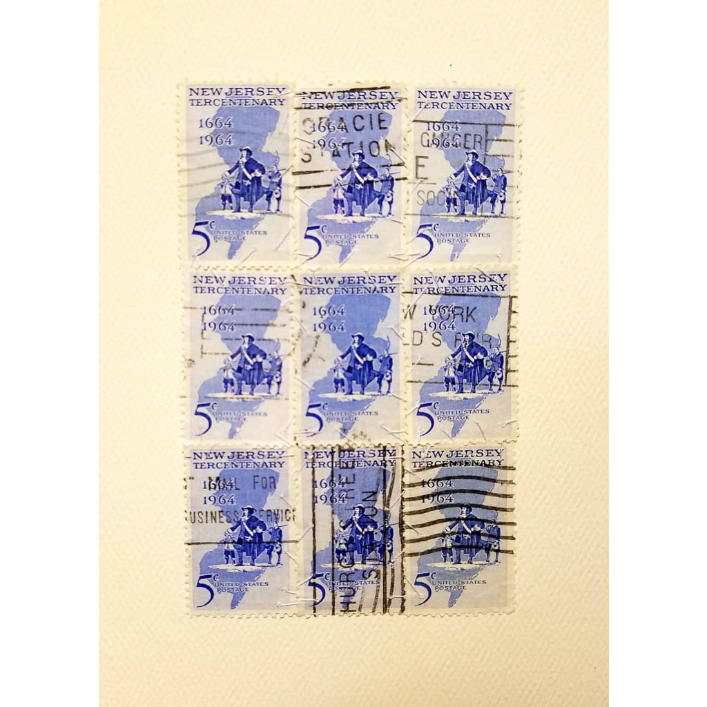 Vintage NJ Stamp Blank Card - Books & Cards