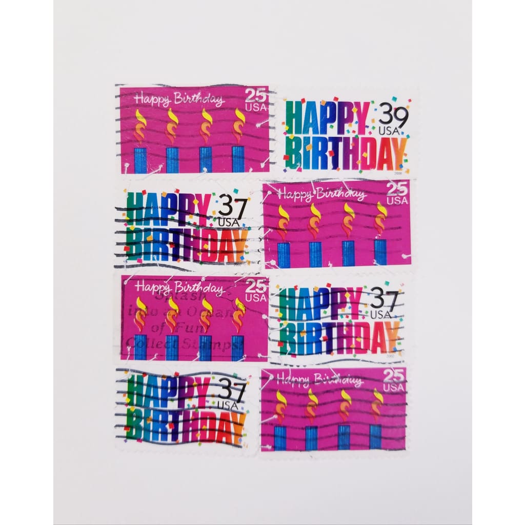 Vintage Stamp Birthday Card - Mixed - Books &amp; Cards