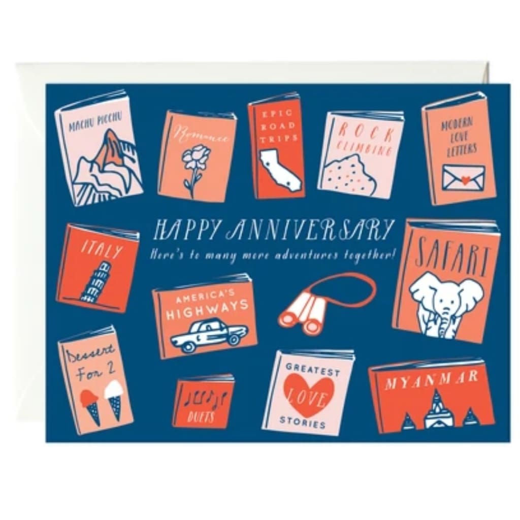 Wedding/Anniversary Greeting Card - Anniversary Adventures - Books &amp; Cards