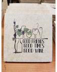 Wine Series Coaster - Good Times Good Wine - Home & Lifestyle