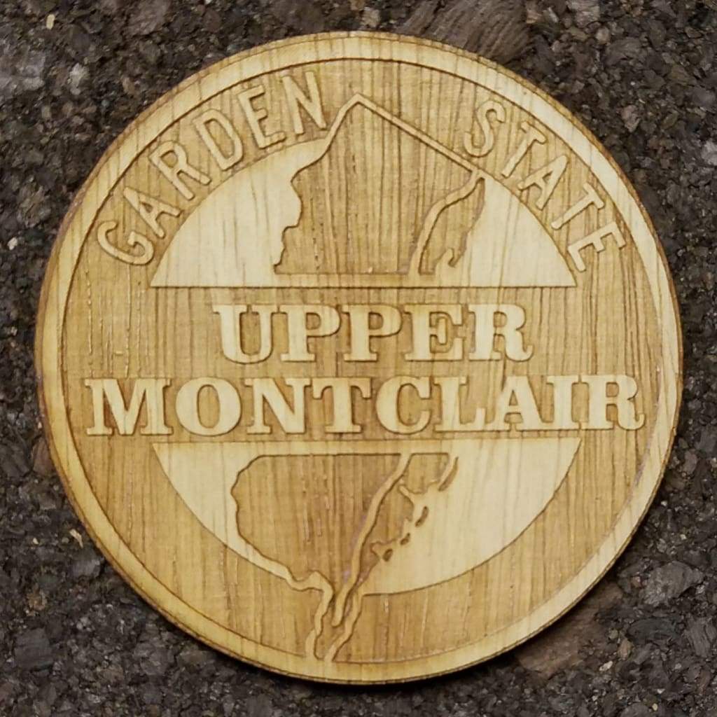 Wood Laser Cut Town Coasters - Upper Montclair - Home & Lifestyle