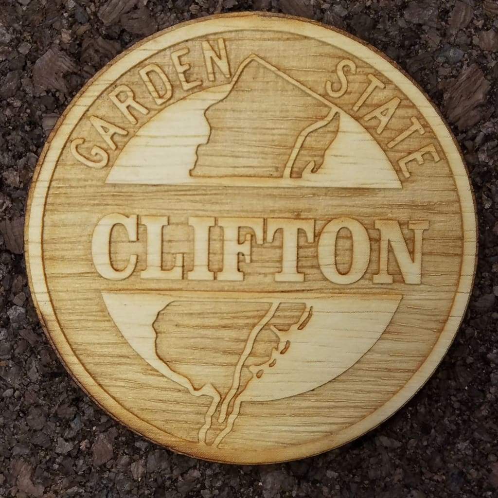Wood Laser Cut Town Coasters - Clifton - Home &amp; Lifestyle