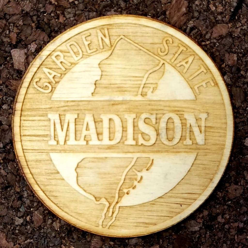 Wood Laser Cut Town Coasters - Madison - Home &amp; Lifestyle