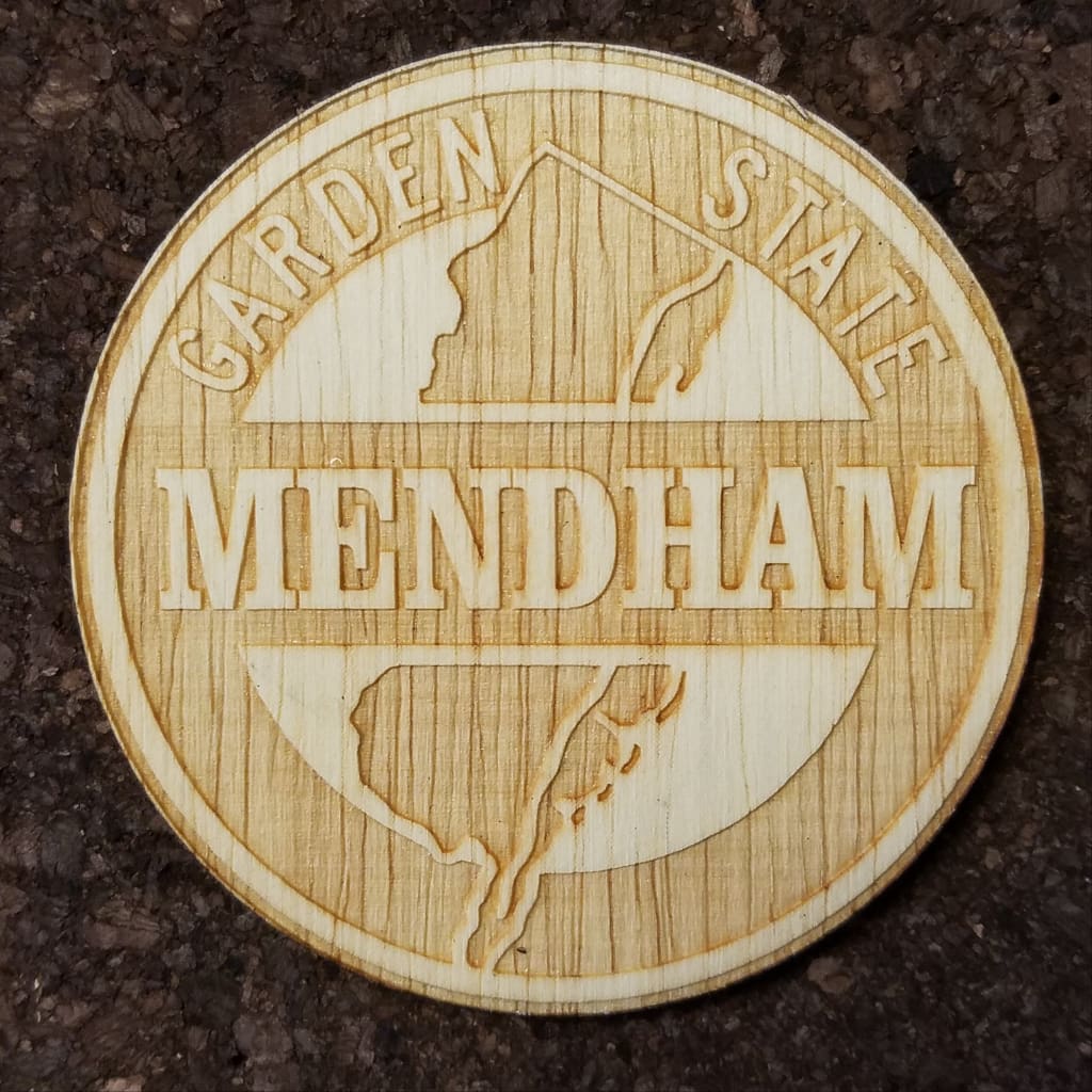 Wood Laser Cut Town Coasters - Mendham - Home &amp; Lifestyle