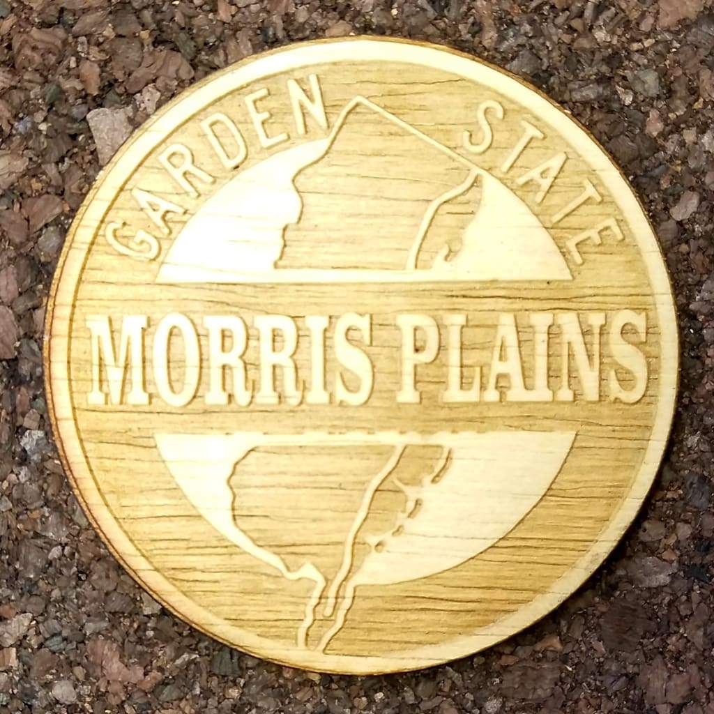 Wood Laser Cut Town Coasters - Morris Plains - Home &amp; Lifestyle