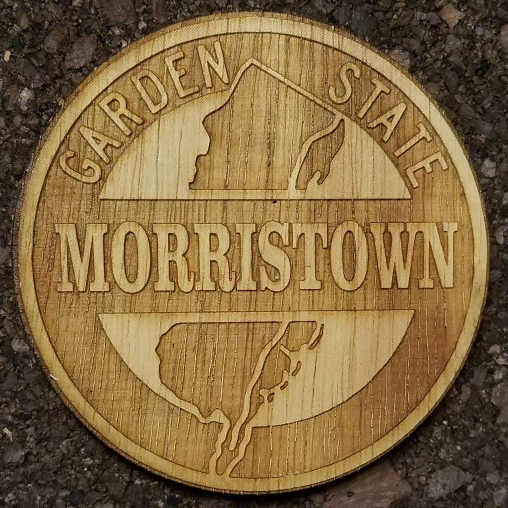 Wood Laser Cut Town Coasters - Morristown - Home & Lifestyle