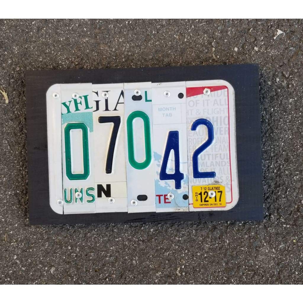 Zip Code License Plate Sign - Montclair / Mixed States - Home & Lifestyle