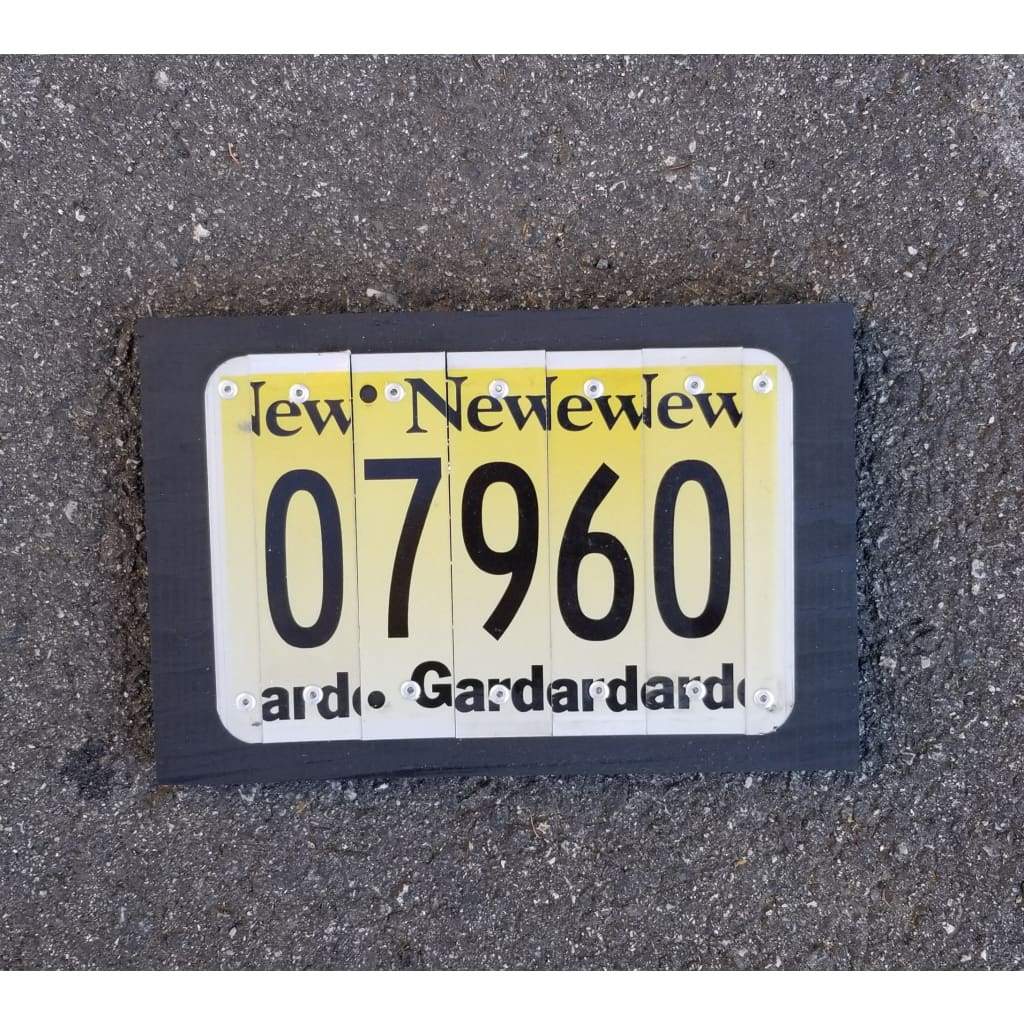Zip Code License Plate Sign - Morristown / New Jersey - Home & Lifestyle