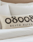 Zip Code Pillow Organic Cotton & Linen - Beach Haven - Home & Lifestyle