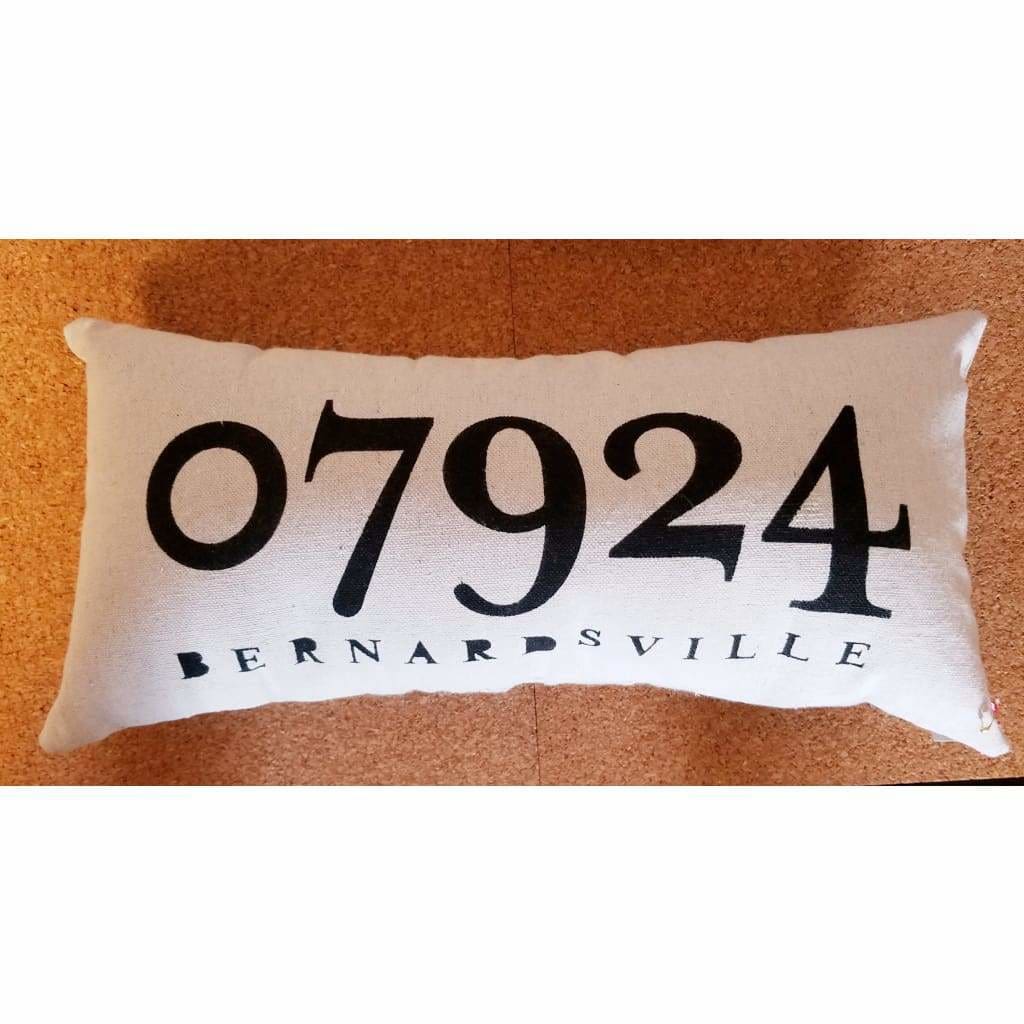 Canvas Zip Code Pillow - Bernardsville - Home & Lifestyle