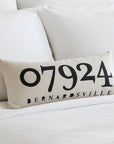 Canvas Zip Code Pillow - Bernardsville - Home & Lifestyle