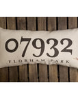 Zip Code Pillow Organic Cotton & Linen - Florham Park - Home & Lifestyle