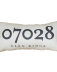 Zip Code Pillow Organic Cotton & Linen - Glen Ridge - Home & Lifestyle