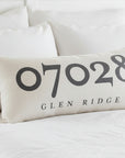 Zip Code Pillow Organic Cotton & Linen - Glen Ridge - Home & Lifestyle