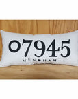 Canvas Zip Code Pillow - Mendham - Home & Lifestyle