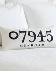 Canvas Zip Code Pillow - Mendham - Home & Lifestyle