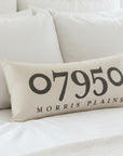 Zip Code Pillow Organic Cotton & Linen - Morris Plains - Home & Lifestyle