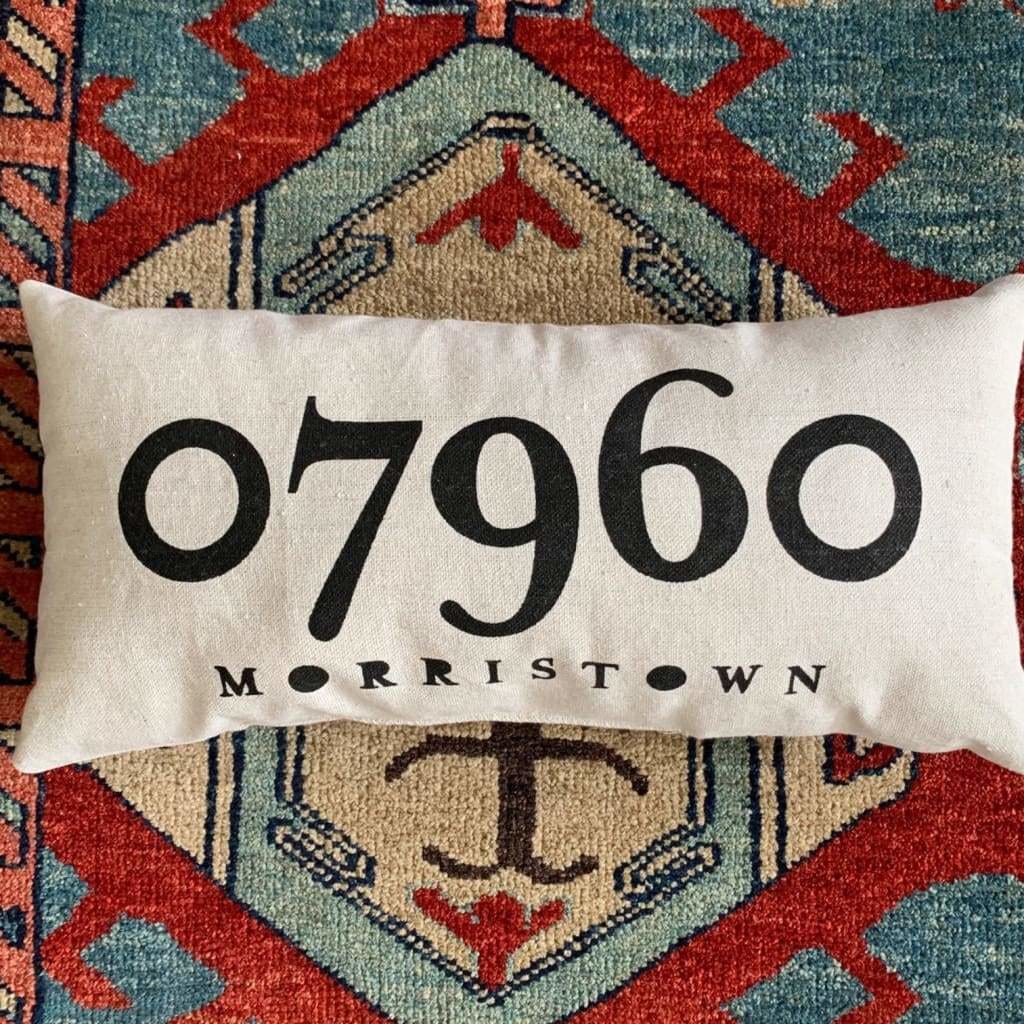 Canvas Zip Code Pillow - Morristown - Home &amp; Lifestyle