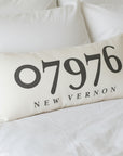 Zip Code Pillow Organic Cotton & Linen - New Vernon - Home & Lifestyle