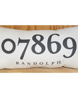 Zip Code Pillow Organic Cotton & Linen - Randolph - Home & Lifestyle