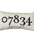 Zip Code Pillow, Natural/Off-White Organic Cotton & Linen