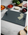 12’’ Slate NJ Cheese Platter - Handles / Morristown New Jersey - Home & Lifestyle