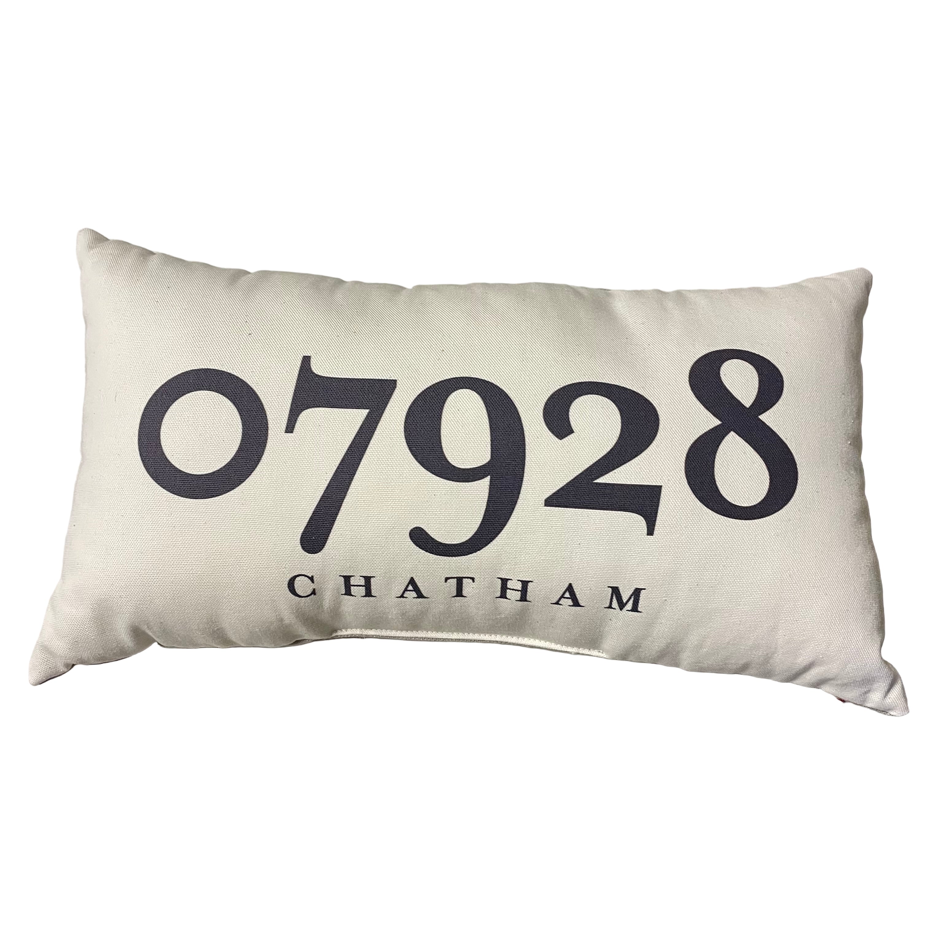Zip Code Pillow, Natural/Off-White Organic Cotton &amp; Linen