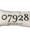 Zip Code Pillow, Natural/Off-White Organic Cotton & Linen