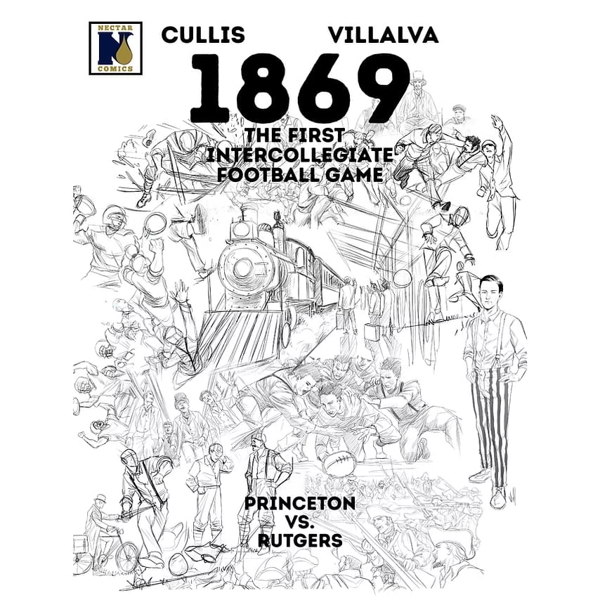 1869 - The First Intercollegiate Football Game (Princeton vs. Rutgers) Book - Sketch Cover - Books & Cards