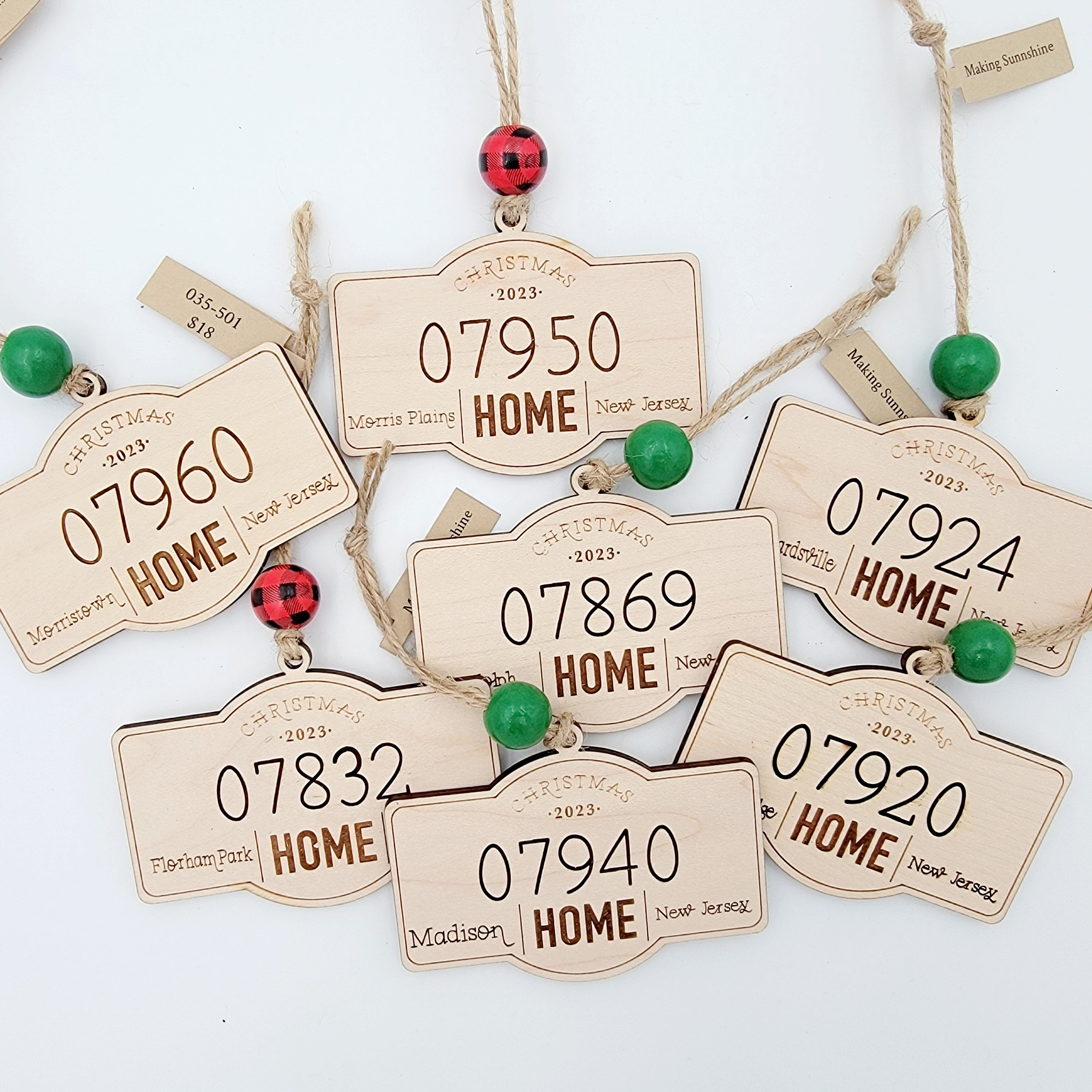 Zip Code Holiday Ornament 2023
