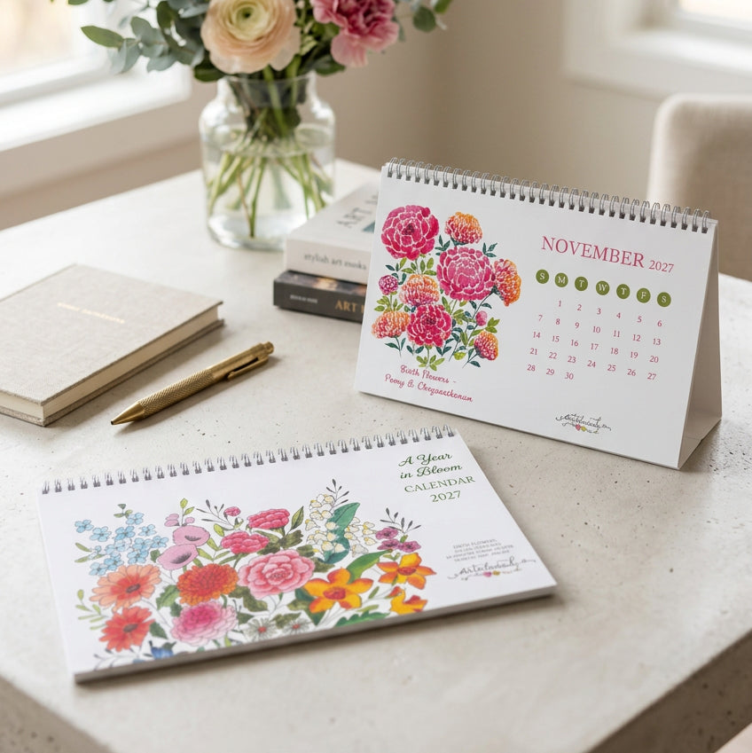 A Year in Bloom - 2027 Desk Calendar