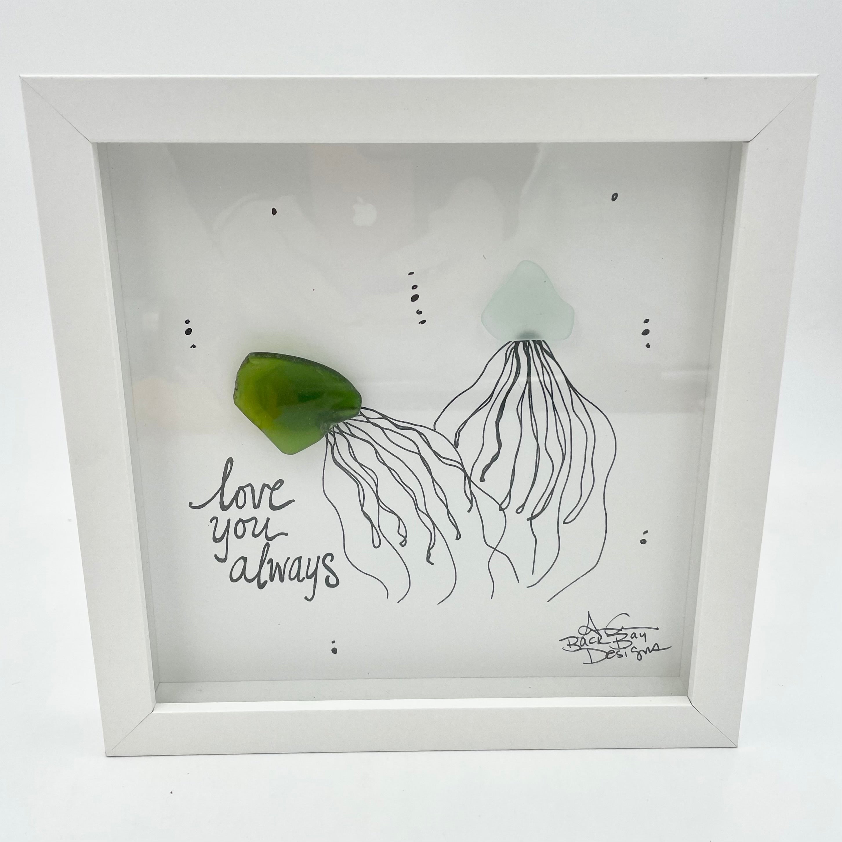 Sea Glass Art - Love Themed