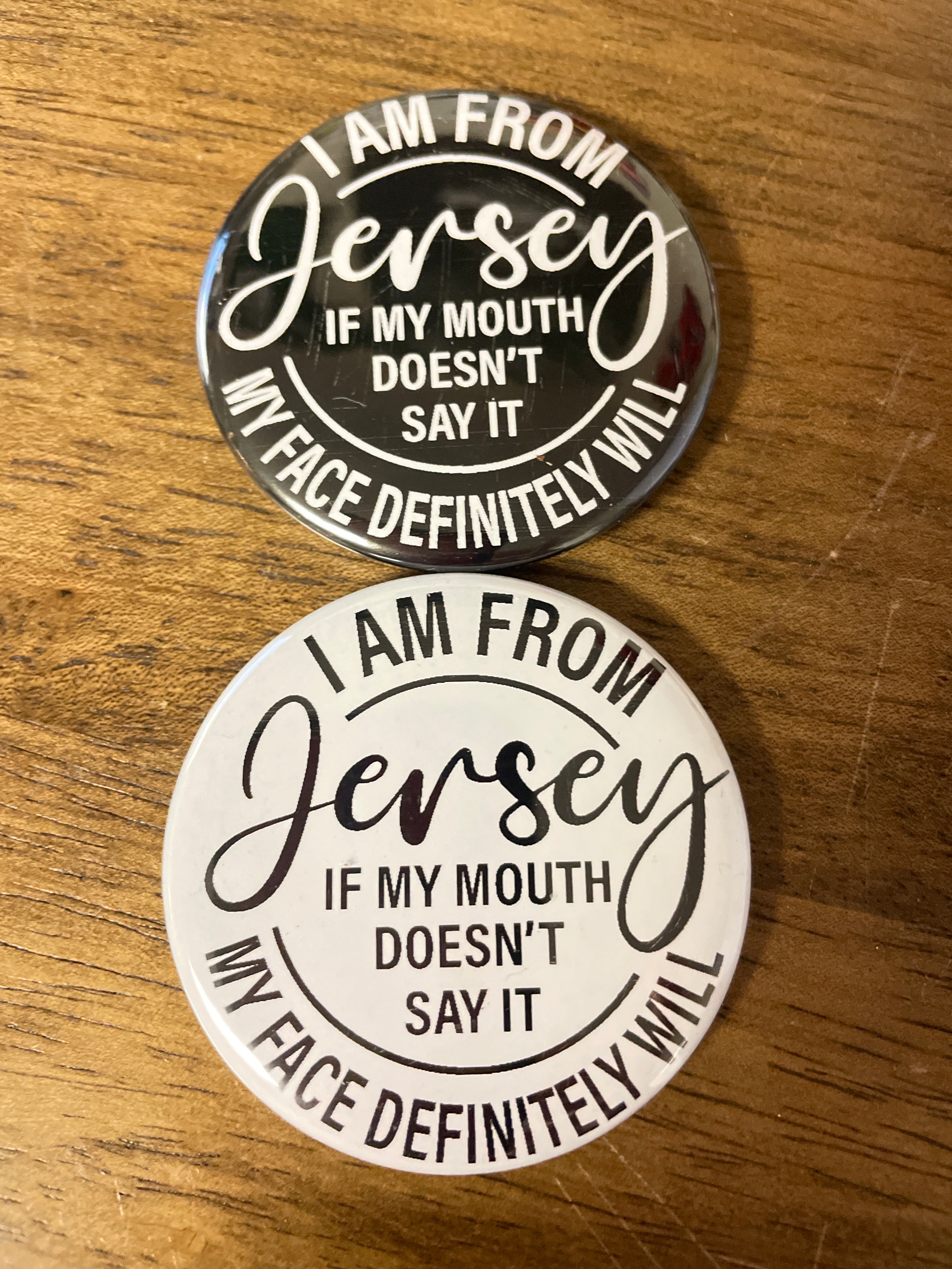 Round NJ-Themed Fridge Magnet
