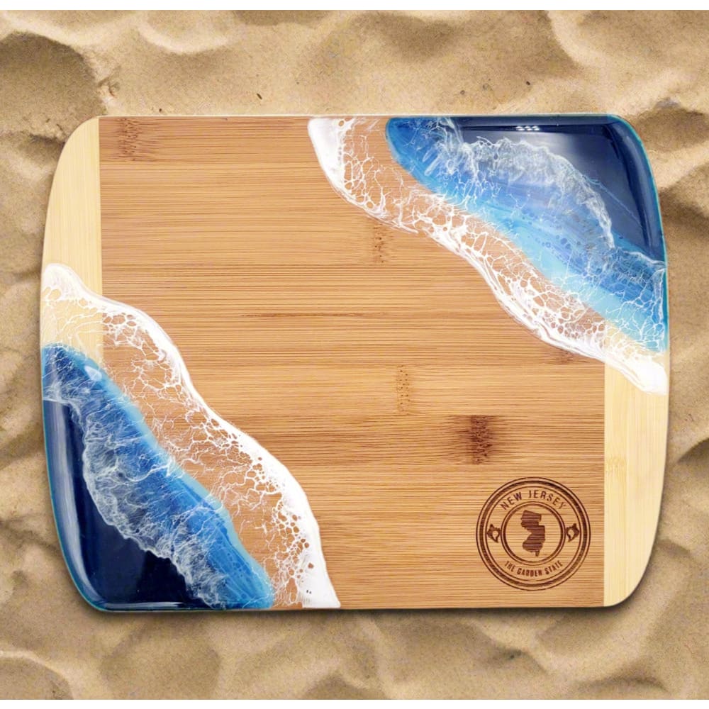 8.5’’ x 11’’ NJ Stamped Board - Ocean Wave Resin - Home & Garden