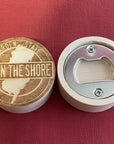 Engraved Disk Bottle Openers - Jersey and Sports Themed