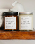 Autumn Morning: CB Candles 8 oz Soy Candle – Autumn Morning Scent, Clear Jar | Just Jersey
