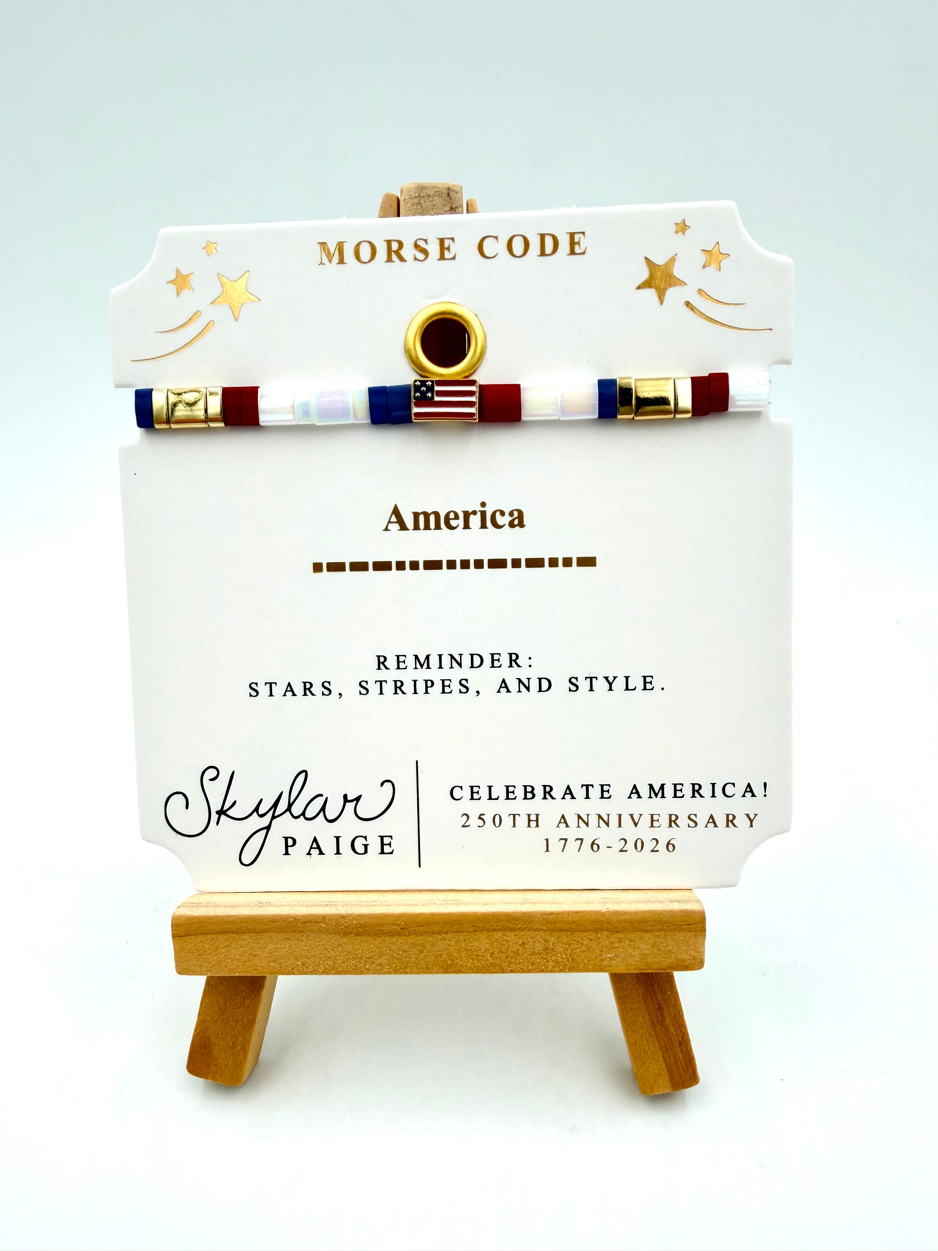 Morse Code "A Charming Season!" Bracelet