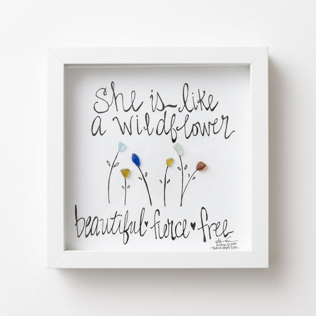Sea Glass Art - Plant Themed