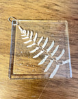 Holiday Glass Fern Ornaments