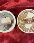Engraved Disk Bottle Openers - Towns