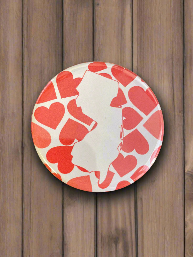 Round NJ-Themed Fridge Magnet