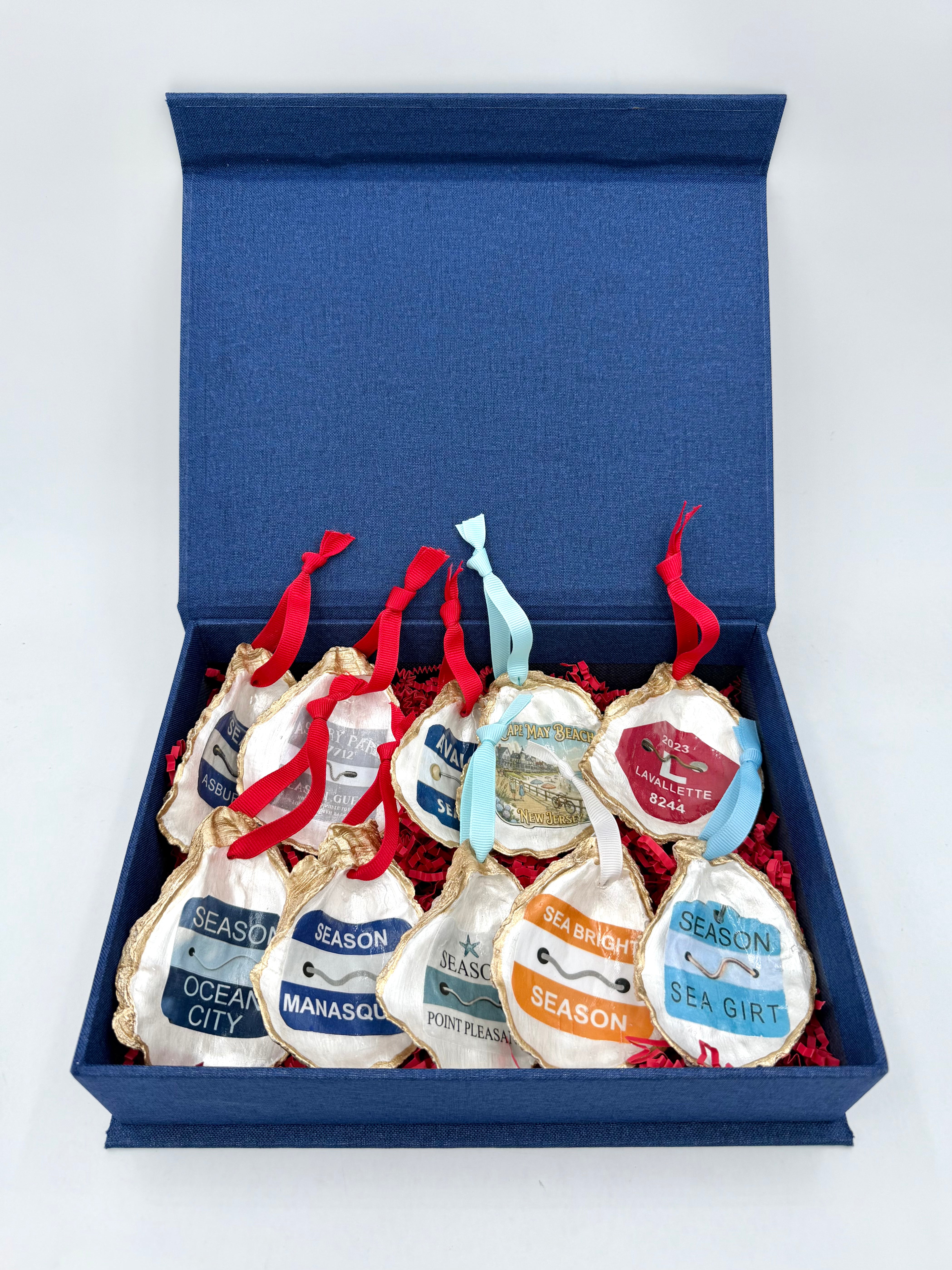 Beach Badge Oyster Shell Ornament