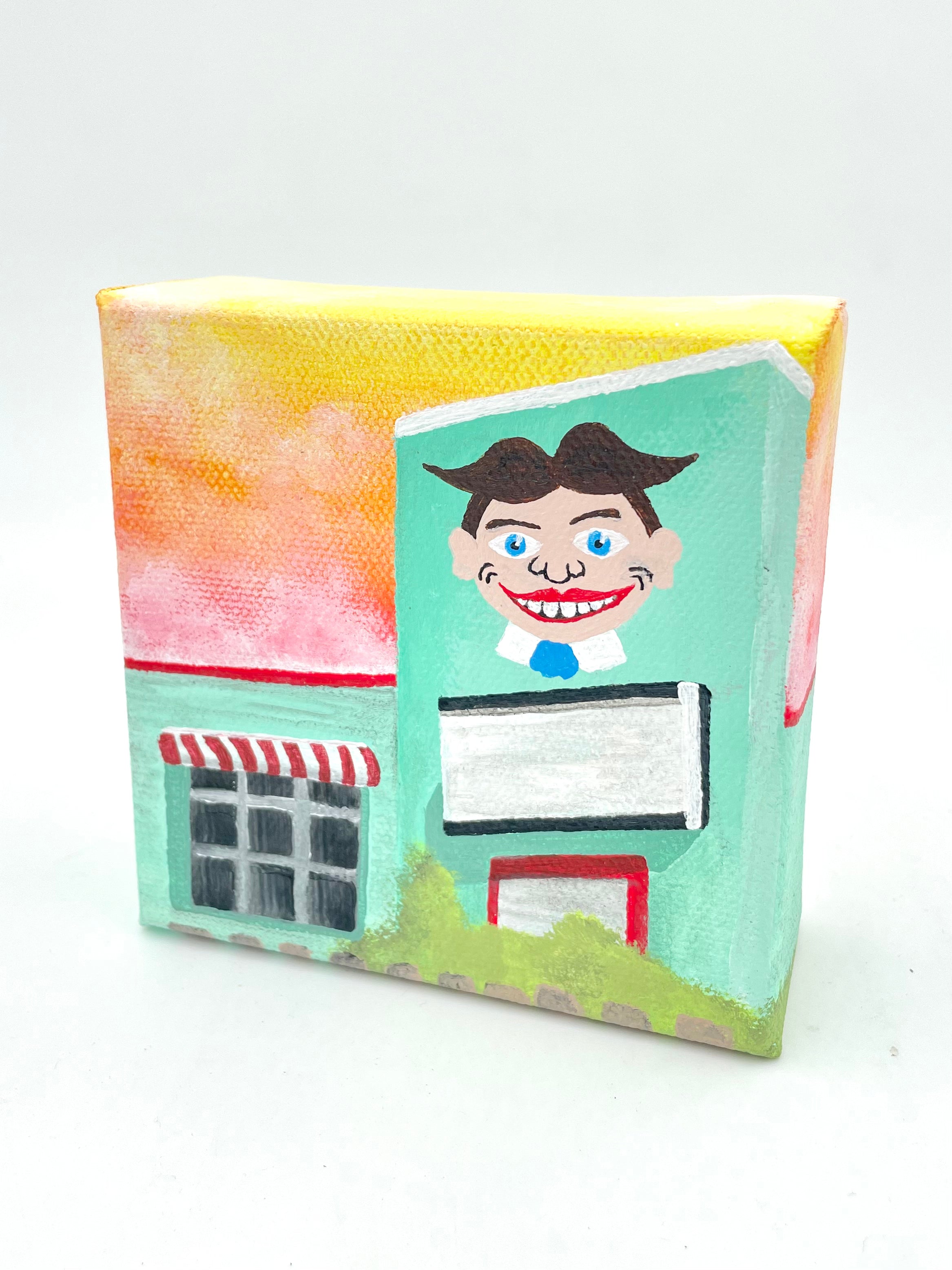 Original Wood Block Canvas Paintings (4&quot;x4&quot;)