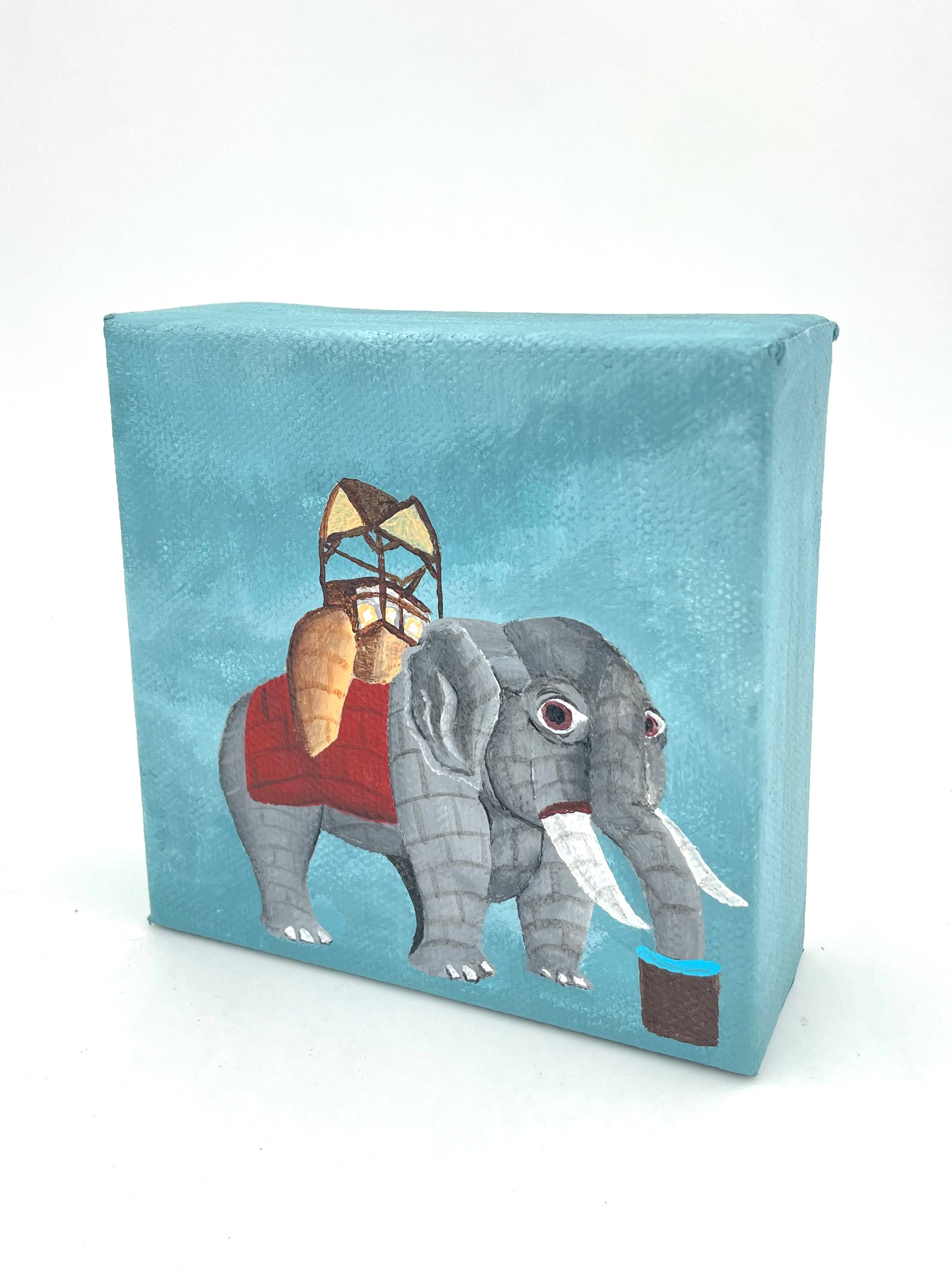 Original Wood Block Canvas Paintings (4&quot;x4&quot;)