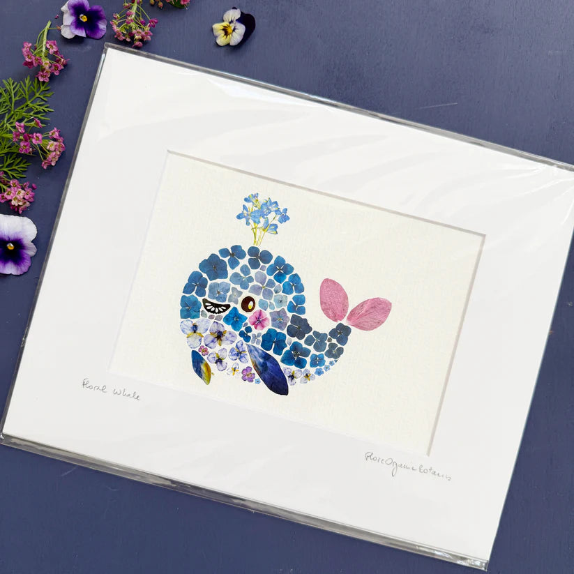 Matted Signed 8" x 10" Pressed Flower Prints