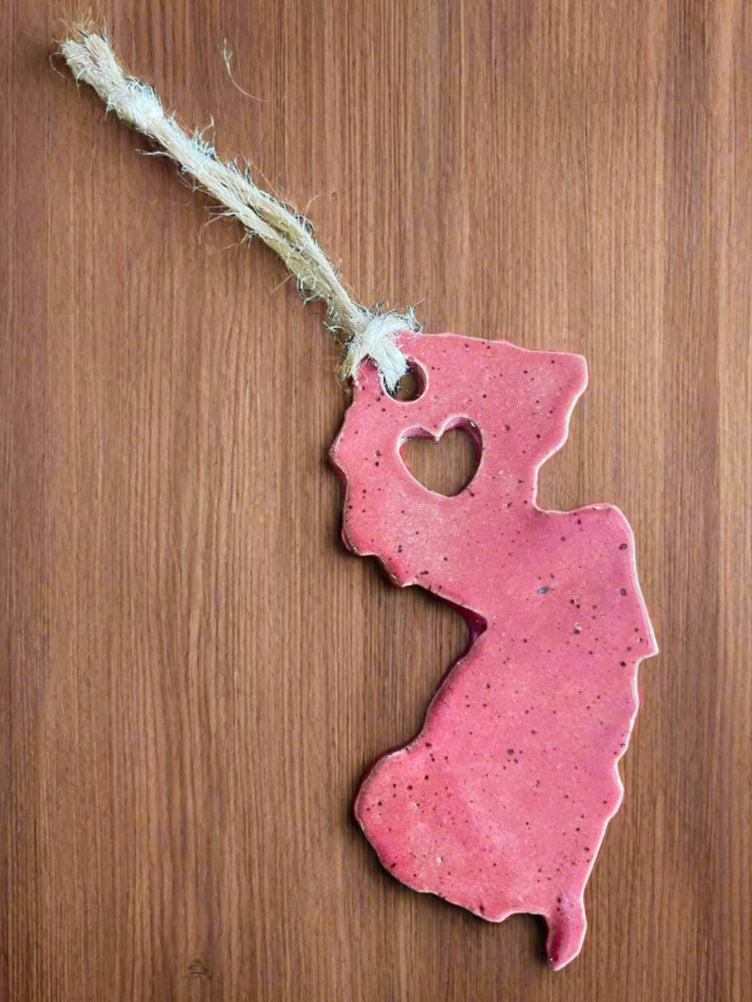 NJ Ornament with Heart Cutout